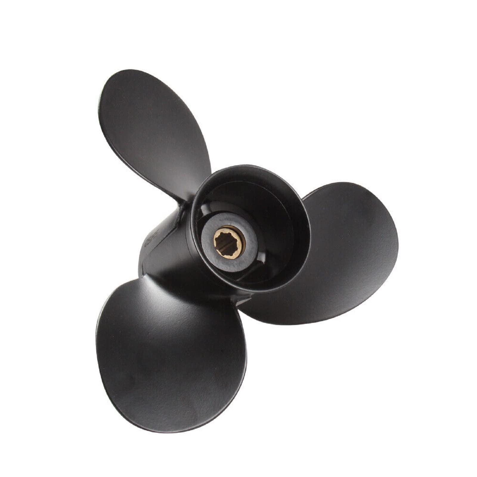 MARKGOO Hélice compatible con Mercury o Mariner Outboard 6-15 HP | Repuesto de hélice de aluminio para barco fuera de borda de 9 x 10.5 / 9 x 8 / 9 x 9 RH 3 cuchillas 8 dientes estriados