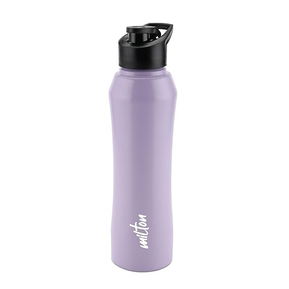 MILTON Comet 1000 Stainless Steel Water Bottle 1000 ml, Single Walled, ISI Certified I Leak Proof Lid, Rust Proof I For School, Office, Gym I Purple