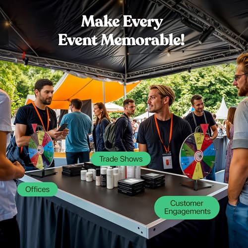 image for T-SIGN 12 Inch Heavy Duty Spinning Prize Wheel - 10 Slots Color Tablet