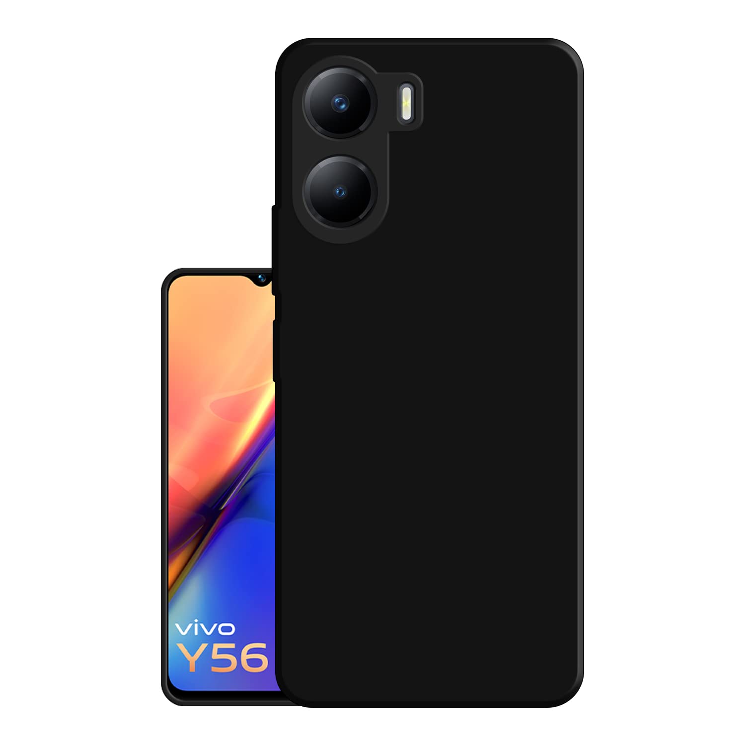 HELLO ZONE Exclusive Matte Finish Soft Back Case Cover for Vivo Y56 5G - Black (B0BX9J94FP) Amazon Price History, Amazon Price Tracker