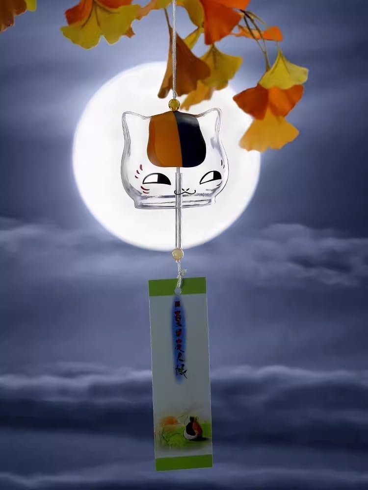 Amazon.co.jp: 夏目友人帳風鈴ニャンコ先生ガラス夏目貴志