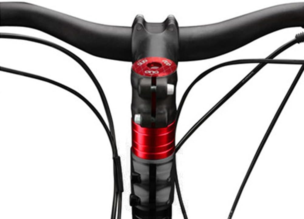 5pcs Bicycle Handlebar Headset Washer Aluminum Alloy Mountain Road Bike Front Fork Spacer Gasket Ring Cycling Parts 10mm for Bikes(5pcs Red)