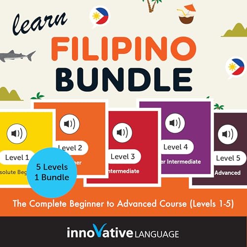 Page de couverture de Learn Filipino Bundle: The Complete Beginner to Advanced Course (Levels 1-5)