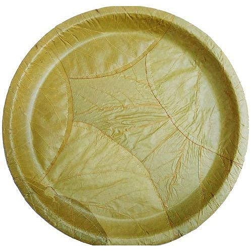Image of SWHF 100% Bio-Degradable | Disposable | Eco-Friendly | Wedding | Anniversary | Birthday | Party Events | Occasion | Compostable | Natural | SAL Leaf Plates- 8 inch inch (Pack of 25)