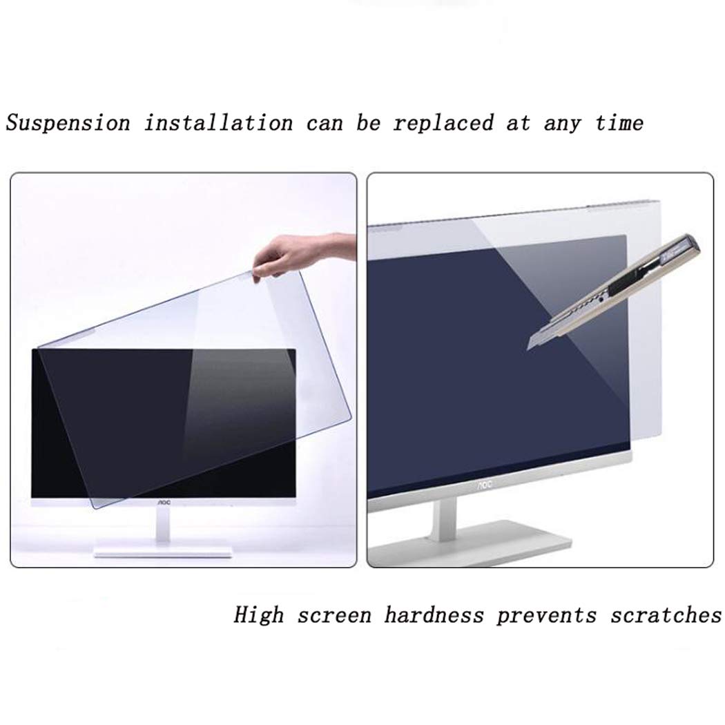 Antyniebieskie światło folia ochronna na ekran komputera antyodblaskowy filtr folia ochrona oczu osłona ekranu telewizora do LCD, LED, OLED i QLED HDTV, 22"/510 mm * 33 mm