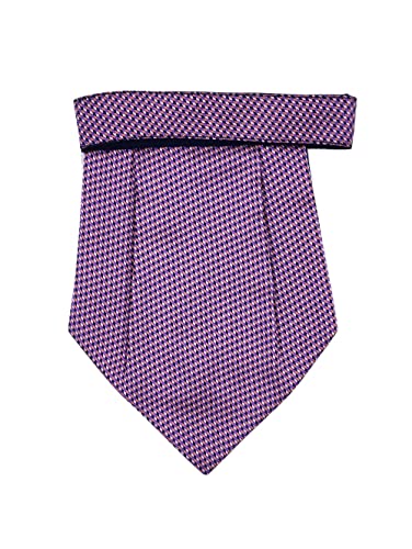 Image of formal cravat set for men with pocket square Men's Cravat Necktie, Self Design Microfiber Dark Multi color Free Size