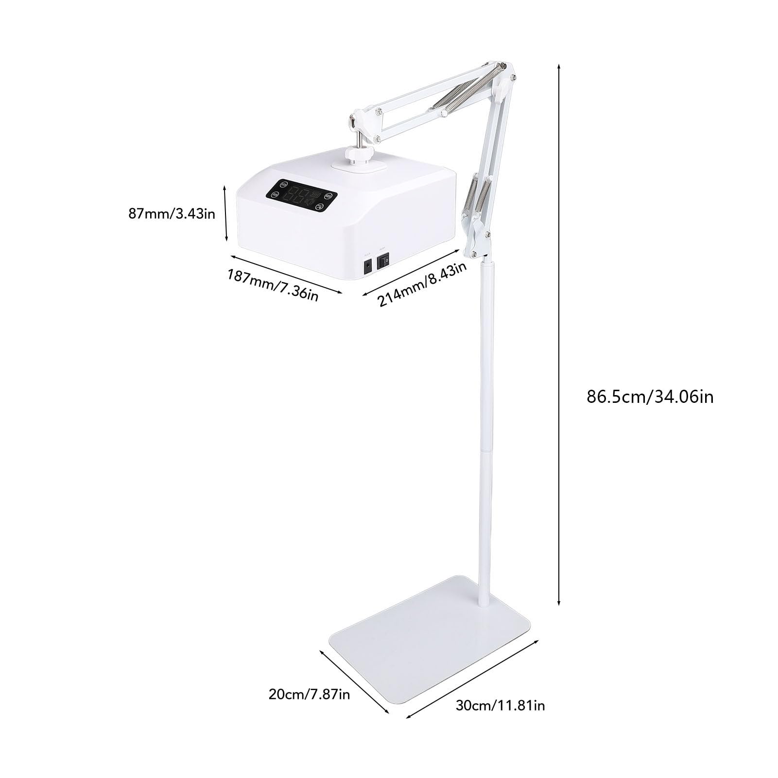 Lampada Gel UV per Unghie 48W, Lampada Rotante per Unghie con 39 LED con Timer, Batteria Ricaricabile, Supporto Pieghevole, Batteria a Lunga Durata per Uso Domestico e in (Spina