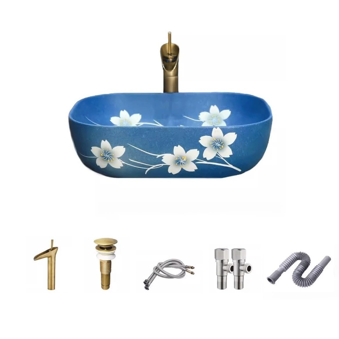 HTTGDGDH Bathroom Sink Art Washbasin Bathroom Household Countertop Ceramic Washbasin Chinese Retro Washbasin Bathroom Vessel Sinks,B