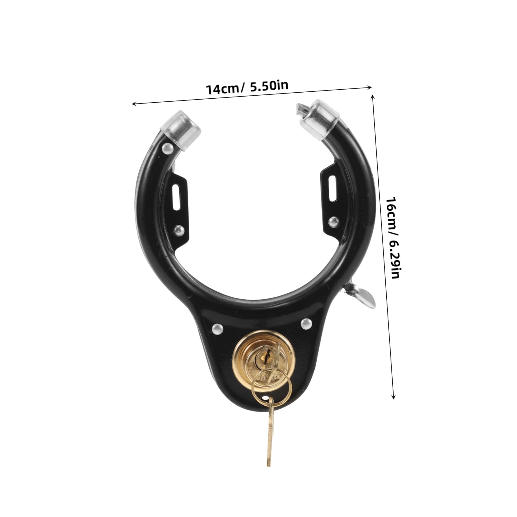 Gogogmee 1pc Bike Lock U-Shape Design Lock for Bicycle/Motorcycle Zinc Alloy Steel Secure Convenient