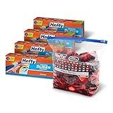 Hefty Calendar Slider Gallon Freezer Bags, 1 Gallon Size Slider Bags with Stand and Fill Expandable Bottoms, Helps Prevent Freezer Burn, 25 Count (Pack of 4)