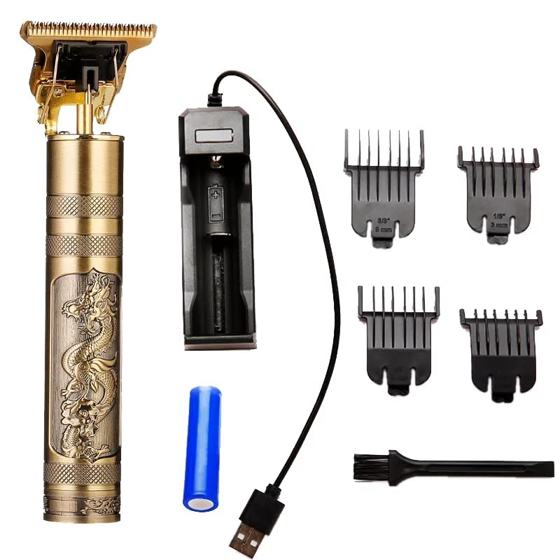 GRIDLAB Hair Trimmer For Men Dragon Style Trimmer, Professional Hair Clipper, Adjustable Blade Clipper, Shaver For Men, Retro Oil Head Close Cut Trimming Machine (Dragon Trimmer), Gold