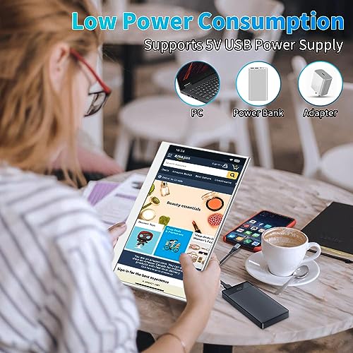 Image of 14 Inch Touchscreen Portable Monitor,FHD 1080p,100% sRGB Display,Built USB-C,HDMI,Mini DP,Folding Kickstand Extend Second Screen for Laptop /PC /Phone /Game Console
