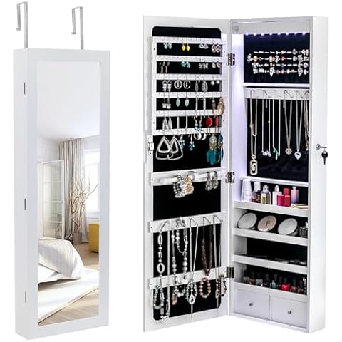 LEADZM Armoire à Bijoux avec Miroir Cover