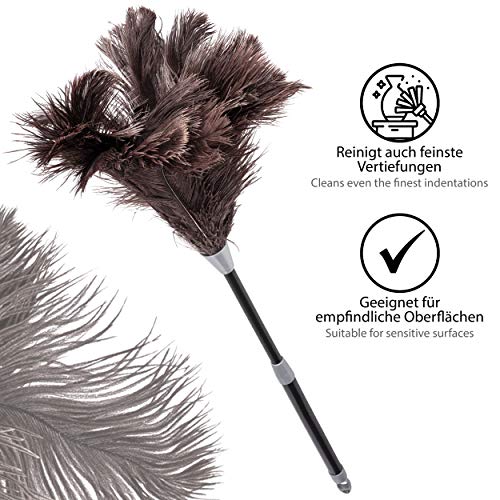 Heim & Büro Staubmedel struisveer, met telescoopsteel, handstofzuiger, stofwisser, afstoffen - Image 5