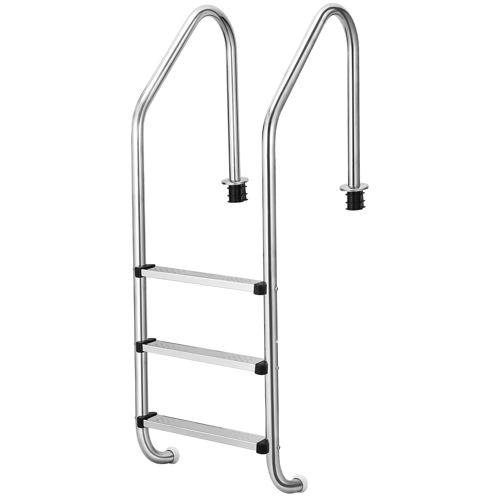 Aptliton Stainless Steel Pool Ladder – 3-Step Non-Slip Steps, Ergonomic Handrails, Heavy Duty, Rust-Resistant, Easy to Assemble, Pool Safety Accessory, 385 lbs Capacity, Fits Inground & Above Ground