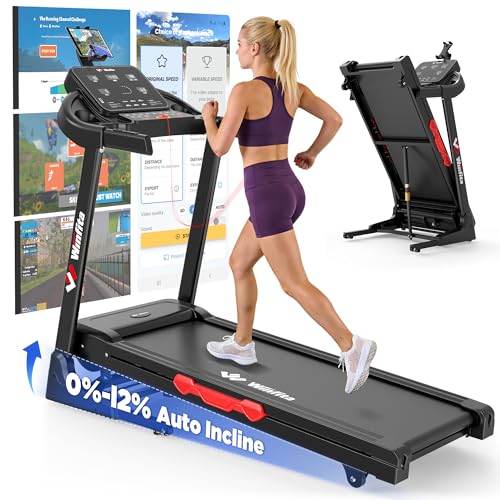 Image of 12% Auto Incline Treadmill,Foldable Treadmills for Home