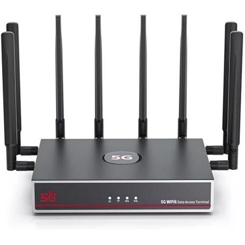 UOTEK 5G SIM Card Router CPE, WiFi 6 5G Modem AX6000 Dual Band NSA SA with SIM Card Slot for Smarthome Office Indoor High Speeed Wireless Router