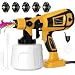 TOPALL Pistola per Verniciare,Pistola a Spruzzo per Verniciare,850W 32000PRM 1400ML HVLP Elettrica Pistola Vernice a Spruzzo,con 5 Ugelli e 3 Modelli,Pistola Spruzzo per Vernice