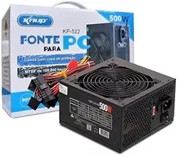 Fonte de Alimentação Para PC Alta Performace Ketchup 500W, 350W preta 110V/220V (500W)