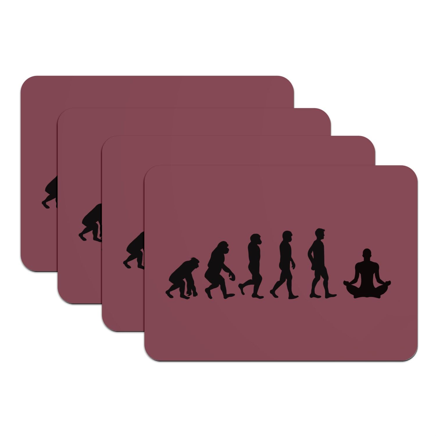 Sets de table yoga rouge et caoutchouc grand format pour vos pauses thé zen