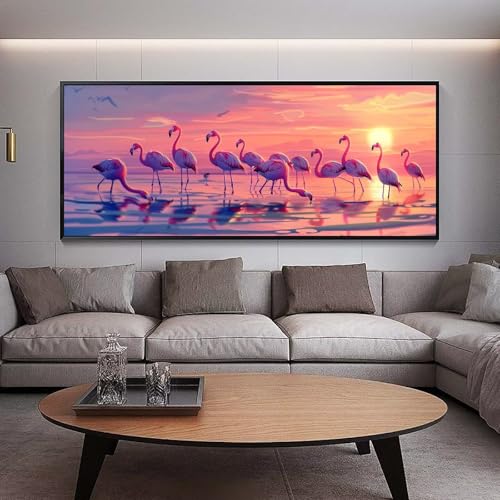 Peinture Diamant Coucher de Soleil XXL pour Sublimer Votre Salon avec un Art Créatif Mural 5D