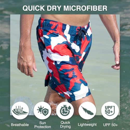 Image of Kanu Surf Men's Big Viper Extended Size Stripe Swim Trunk