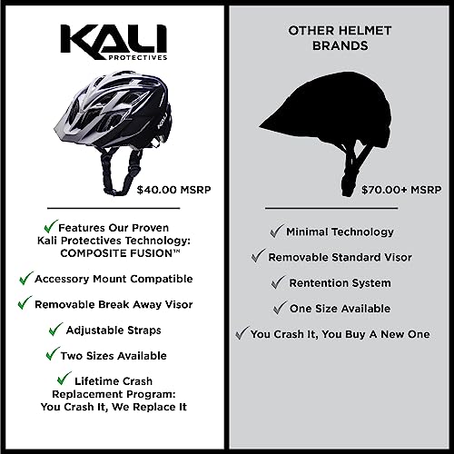 Kali Protectives Chakra Solo Half Size Cycling Helmet, Solid Black, L/Xl #TOP3