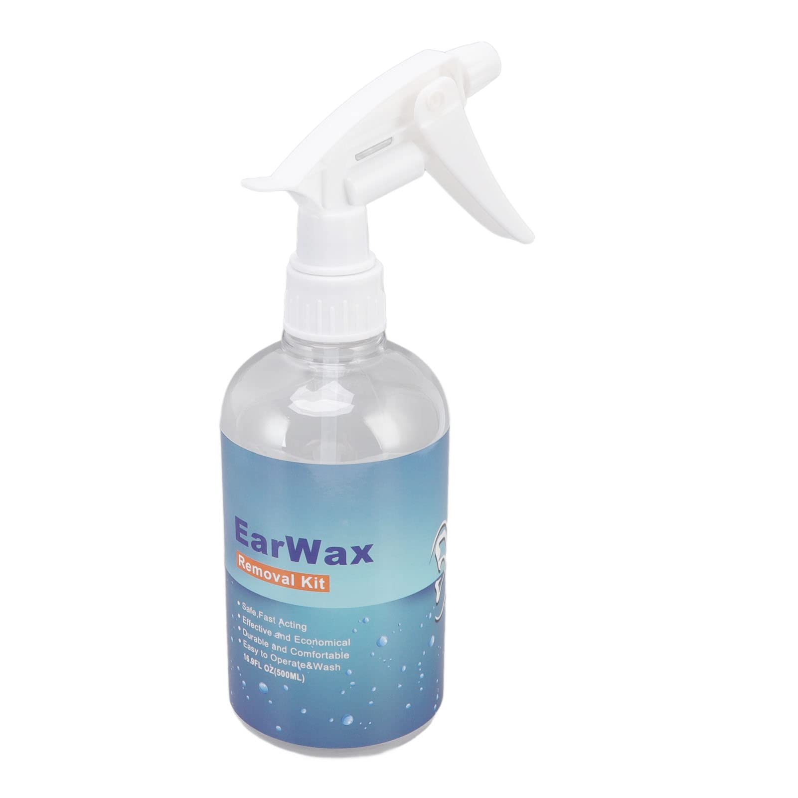 Professional Ear Kits, 500ml Ear Washer Spray Bottle System with Ear Muff, Safe Wax Removal Tool for Home Use, Includes Silicone Tube, Hard Rods, Reusable and