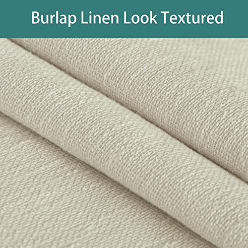 LORDTEX Linen Look Textured Blackout Curtains with Thermal Insulated Liner - Heavy Thick Grommet Window Drapes for Bedroom, 70 x 95 Inches, Ivory, Set of 2 Panels - Image 6