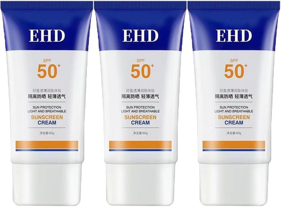 Ehd Sunscreen 50, Ehd Bloqueador Solar, Sunscreen Spf 50, Ehd Sunscreen Cream (3PCS)