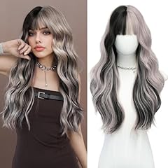 Black Silver Grey Bangs