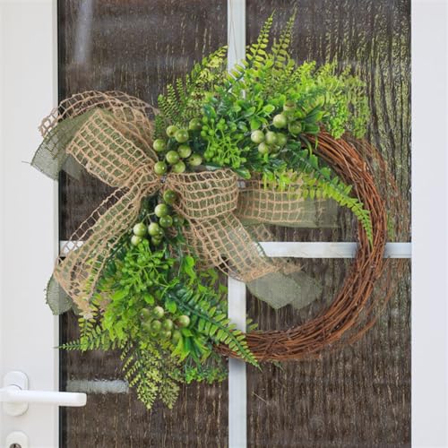 Couronnes de fleurs de Noël extérieures pour porte | Solution décorative抗风 2 pces