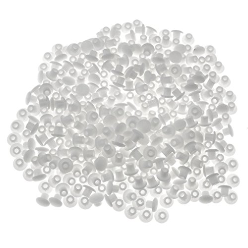 Preisvergleich Produktbild 125 Paar Weiß Bohrung Bohrende Abdeckstopfen Plastikabdeckungs Blindstopfen 5mm