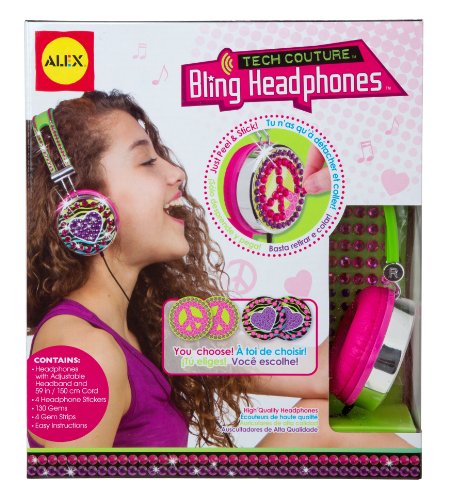 ALEX Toys DIY Wear Pink and Green Tech Couture Bling Headphones - //coolthings.us
