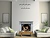 lepni.me Wall stickers Fireplace With Burning Log Fire Holiday Wall Decal Decoration Firewoods Flames Photorealistic Art Poster (Large Ivory) #3