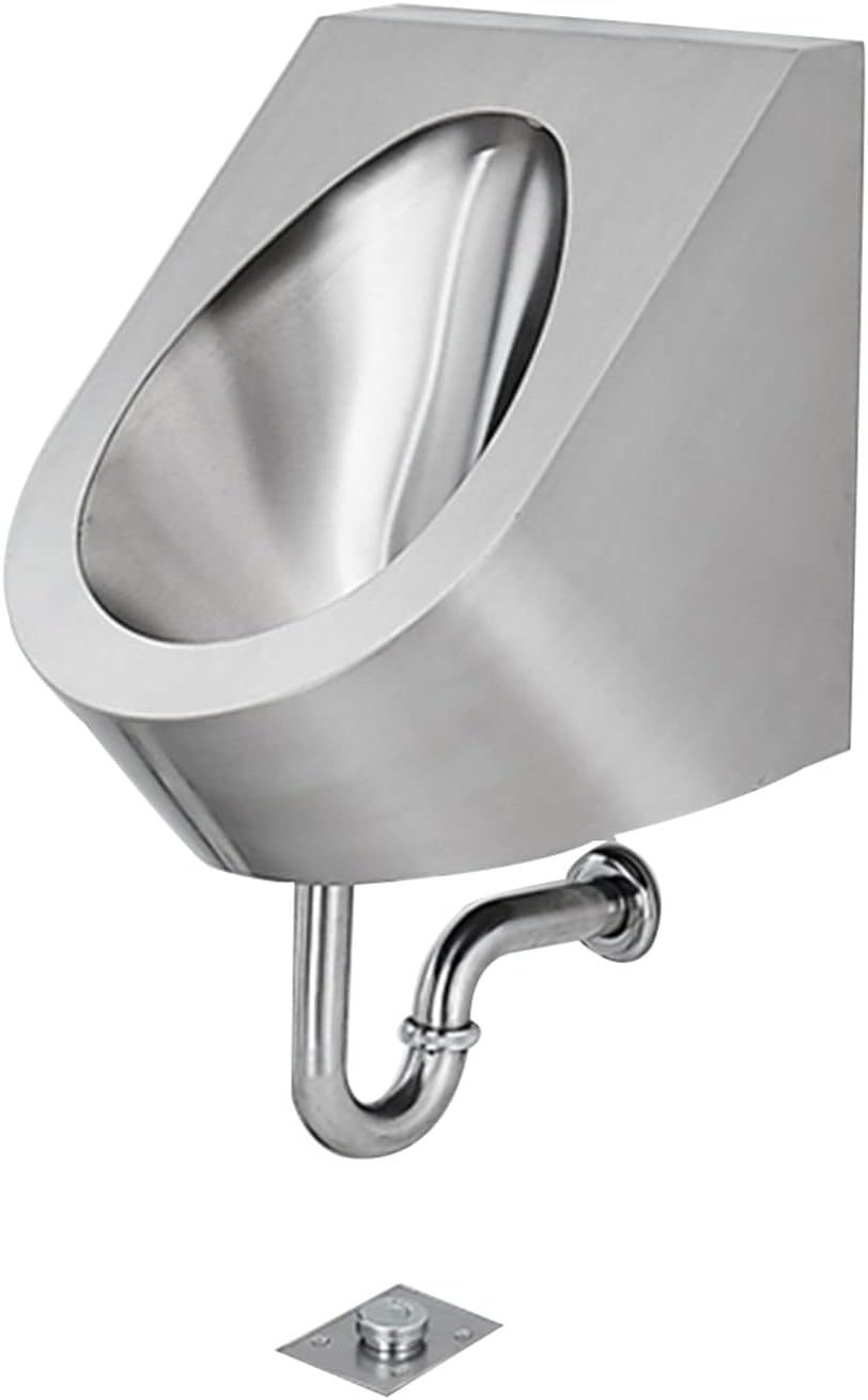 304 Stainless Steel Urinal,Wall-Mounted Integrated Induction Urinal High-Efficiency Flushing Men's Urinal,Bathroom Toilet Splash-Proof Urinal,Shopping,Wall-Mounted Pedals