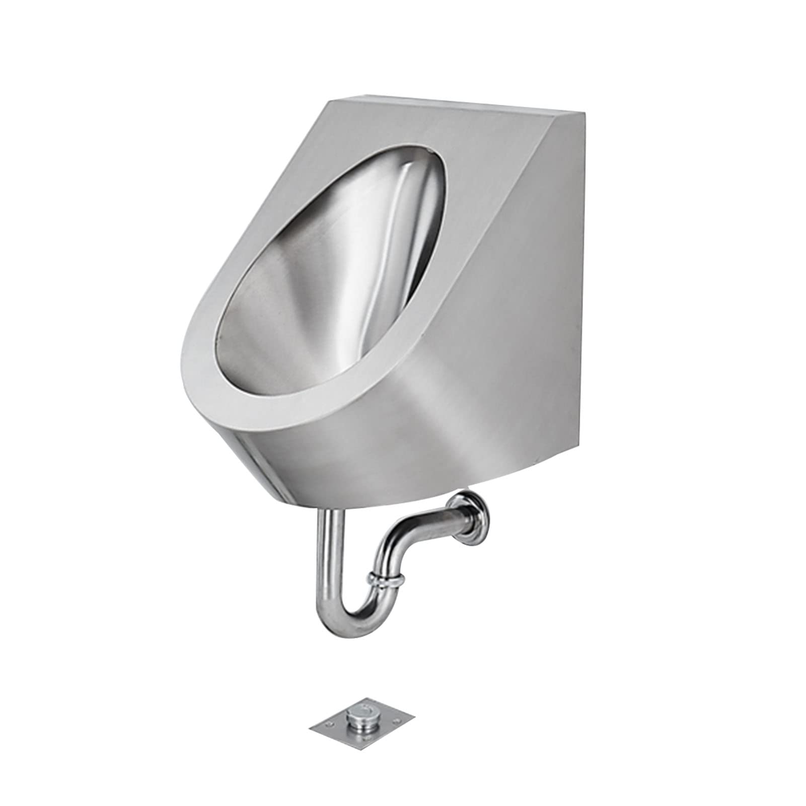 GTHTUHFD Manicrown 304 Stainless Steel Urinal,Wall-Mounted Integrated Induction Urinal High-Efficiency Flushing Men'S Urinal,Bathroom Toilet Splash-Proof Urinal,Shopping Mall