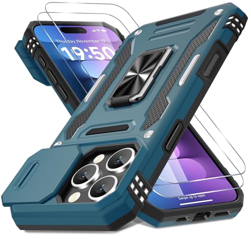 Coque iPhone 16 Pro antichoc antichute avec anneau rotatif et béquille intégrée