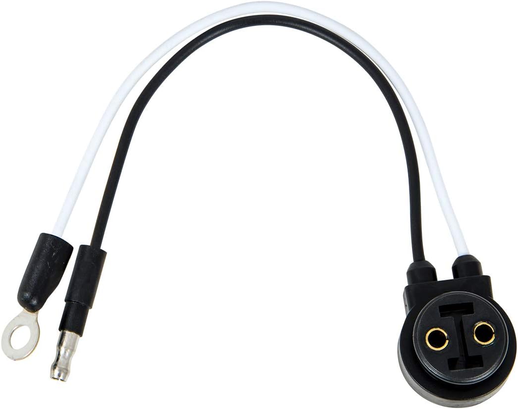 GG Grand General 88068 Plug (Round 2 Prong with 6" Lead, Bullet and Ground Ring Wire)