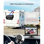 AUTO VOX Wireless Backup Camera Magnetic: 5" Portable No Wiring 1 Min Install Trailer Hitch Camera, 2-Channel HD 1080P Car Monitor & IR Night Vision Back Up Camera Systems for Truck, RV, Camper - Image 2