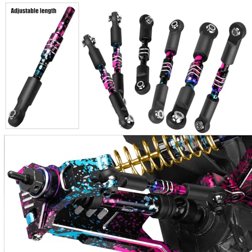 hopsupRC Upgrades Part for 1/10 Slash/Rustler/Stampede/Hoss 4x4 VXL,RC Shock Absorbers&Suspension Arms&Drive Shaft Axles&Steering Knuckle Kit&Shock Tower&Adjustable Links&Steering Block,Colour