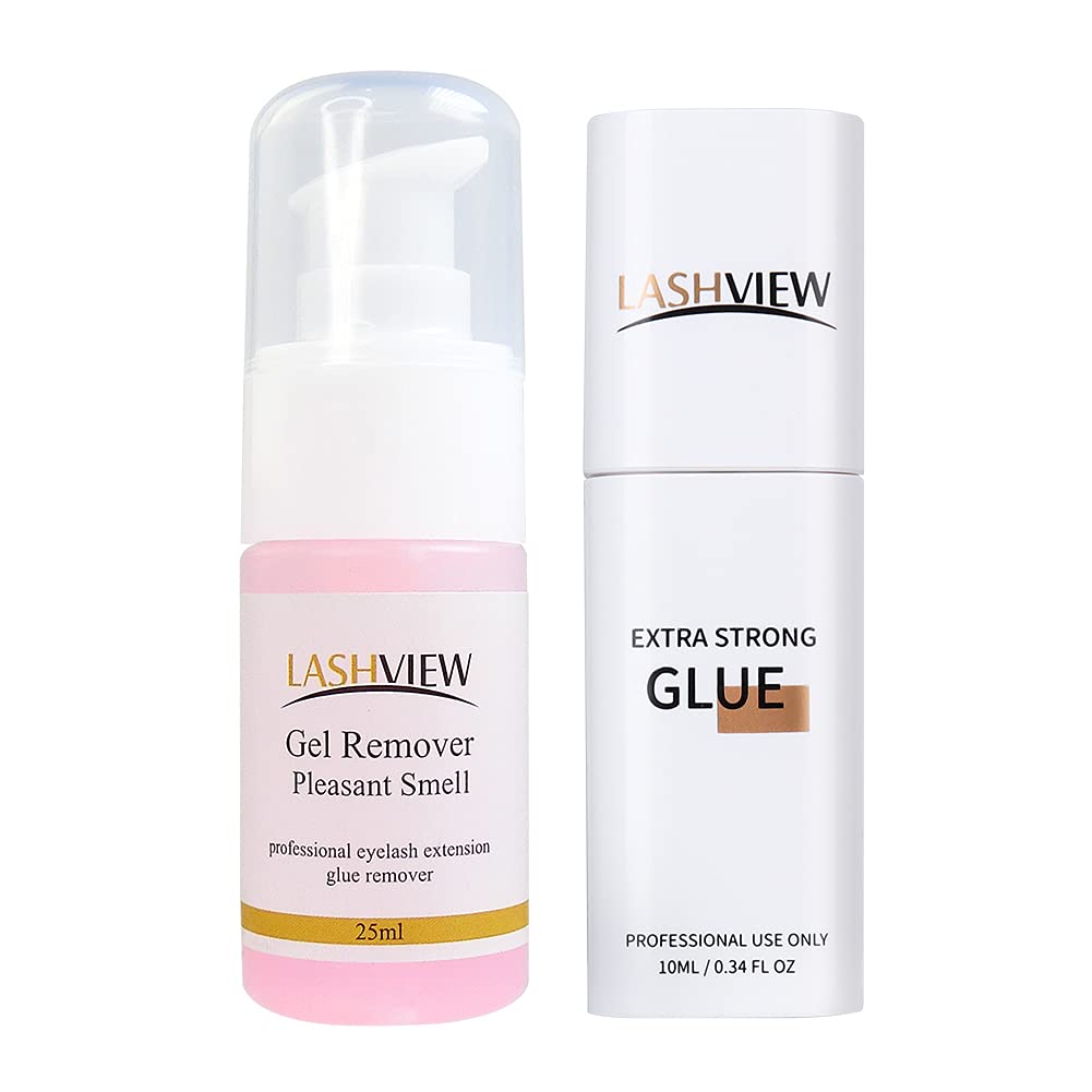 LASHVIEW Eyelash Extension Glue 10ml and Eyelash Extension