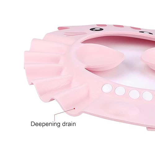 Miniatura 4 de Gorro de ducha para bebé, gorro de baño ajustable, gorra de baño impermeable con protección para los oídos, visera de ducha segura, sombrero de