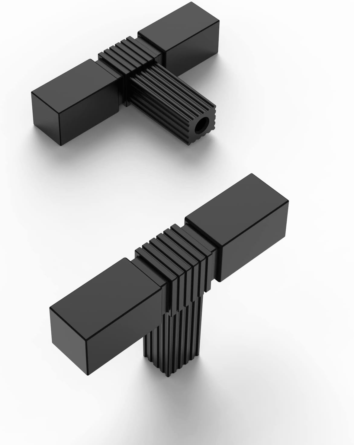 Amerdeco 10 Pack Matte Black Knobs Single Hole Pulls 2