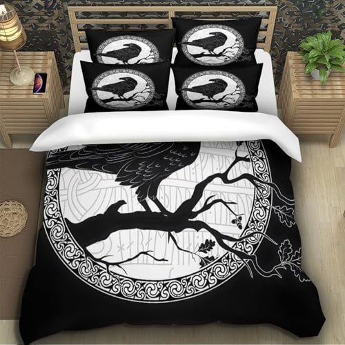 Housse couette perroquet 3D sans repassage fermeture éclair - 5