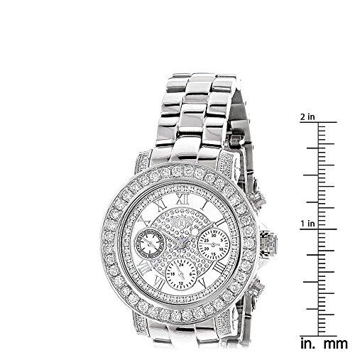 Luxurman Ladies Diamond Watch 3Ctw Of Diamonds #TOP4