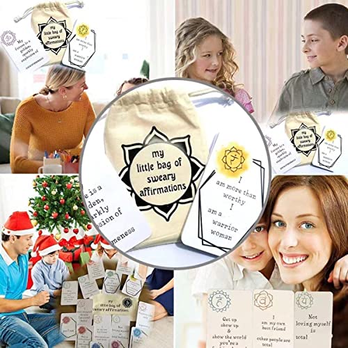 Shitbrf 16Pcs Funny Affirmation Card Gift, Self Improvement Oath Card Oath Affirmation Cards Positive Affirmation Card Inspirational Phrase Self Encouragement Affirmation Card Set #TOP3