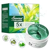 Seaweed Brightening Under Eye Patches (80 Pieces) with Collagen & Hyaluronic Acid, Moisturizing Eye Mask Gel Pads for Eye Bags, Fine Lines,Dark Circle,Puffiness, Bridesmaid Birthday Gifts for Women