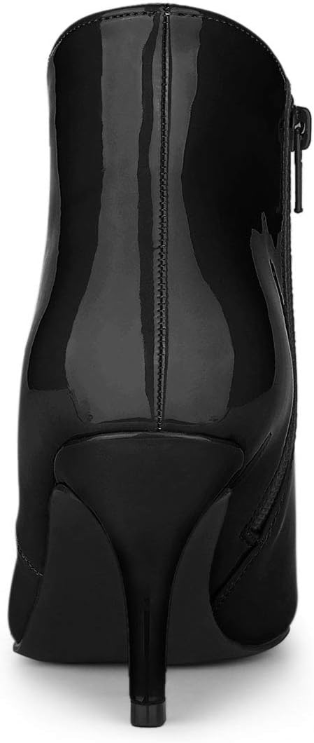 Allegra K Women's V Shape Pointed Toe Stiletto Heel Ankle Boots