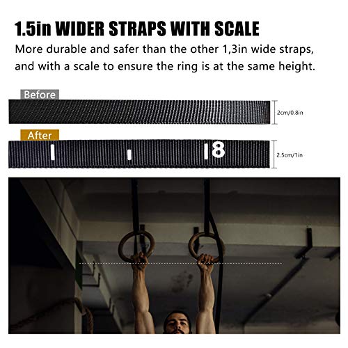 CCLIFE Gymnastikringe Gym Ringe Holz Fitness Trainingsringe Turnringe Olympische Gymnastic Rings fitnessringe Holzringe, Farbe:Gymnastikringe Holz